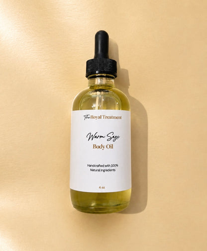 Warm sage body oil